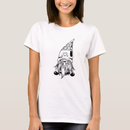 geschilderd-Scandanavische gnome T-shirt