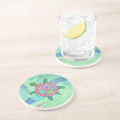 Geschilderd Schildpad Zandsteen Onderzetter (Zijkant)