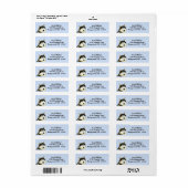 Geschilderd Siberische Husky Retouradreslabel Etiket (Full Sheet)
