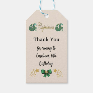 Geschilderd sterrenbeeld Glitter Steenbok Verjaard Cadeaulabel