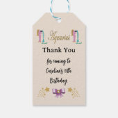 Geschilderd sterrenbeeld Glitter Waterman Verjaard Cadeaulabel (Achterkant)