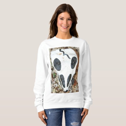 geschilderd sweatshirt van de schedel (Voorkant volledig)