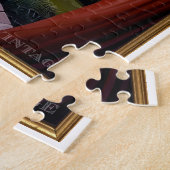 GESCHILDERD TAFEREEL VAN EEN STADSpark ROND 1900 Legpuzzel (Zijkant)