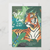 geschilderd tijger Baby shower Kaart (Voorkant)
