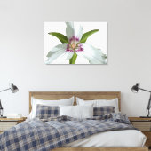 Geschilderd Trillium Spring Wildflower Canvas Prin (Insitu (Slaapkamer))