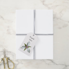 Geschilderd Trillium Spring Wildflower Gift Label Cadeaulabel