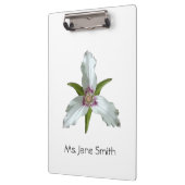 Geschilderd Trillium Spring Wildflower Klembord (Links)