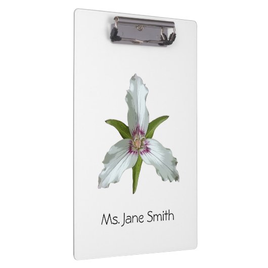 Geschilderd Trillium Spring Wildflower Klembord (Rechts)