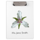 Geschilderd Trillium Spring Wildflower Klembord (Voorkant)