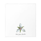 Geschilderd Trillium Spring Wildflower Notitieblok (Voorkant)
