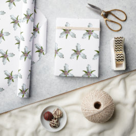 Geschilderd Trillium Spring Wildflower Wrapping Pa Cadeaupapier