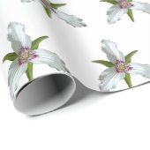 Geschilderd Trillium Spring Wildflower Wrapping Pa Cadeaupapier (Rol Hoek)