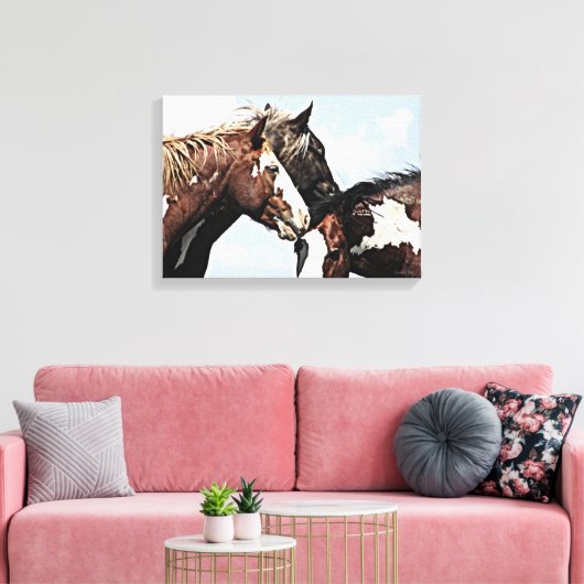 geschilderd trio canvas afdruk (Insitu (Woonkamer))