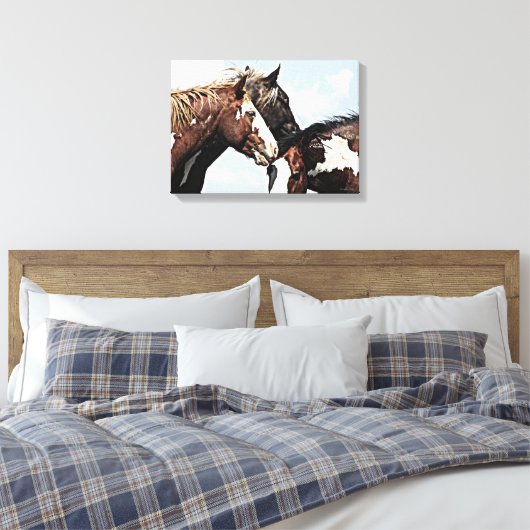 geschilderd trio canvas afdruk (Insitu (Slaapkamer))