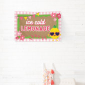 Geschilderd uitziend limonadekraam banner roze ger (Insitu)