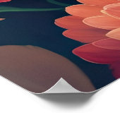 Geschilderd Upclose Bloemen Vet 4:3 Poster (Hoek)