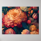 Geschilderd Upclose Bloemen Vet 4:3 Poster (Voorkant)