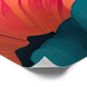 Geschilderd Upclose Bloemen Vet 4:3 Poster (Hoek)