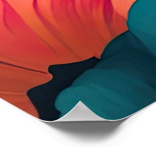 Geschilderd Upclose Bloemen Vet 4:3 Poster (Hoek)