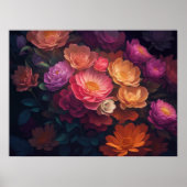 Geschilderd Upclose Bloemen Vet 4:3 Poster (Voorkant)