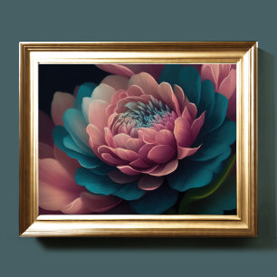 Geschilderd Upclose Bloemen Vet 4:3 Poster