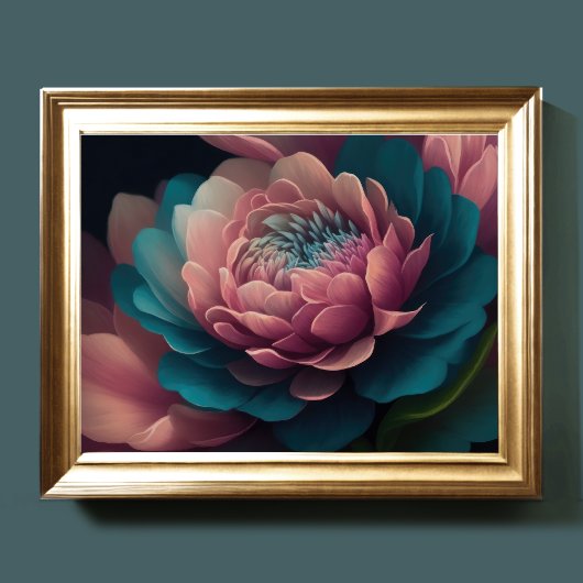 Geschilderd Upclose Bloemen Vet 4:3 Poster