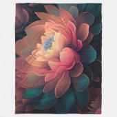 Geschilderd Upclose Bloemen Vet Fleece Deken (Voorkant)