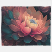 Geschilderd Upclose Bloemen Vet Fleece Deken (Voorkant (Horizontaal))