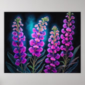 Geschilderd Upclose Snapdragons Bloemen 5:4 Poster (Voorkant)