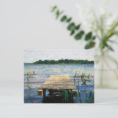 Geschilderd van Footbridge in het water. De Havel. Briefkaart (Staand voorkant)