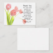 Geschilderd van tulp Dank u kaart Notitiekaartje (Voorkant / Achterkant)