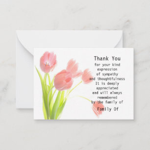 Geschilderd van tulp Dank u kaart Notitiekaartje
