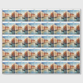 Geschilderd Venetië, Italië Cadeaupapier (Vlak)