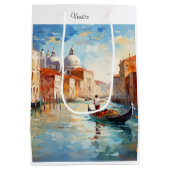 Geschilderd Venetië, Italië Medium Cadeauzakje (Achterkant)