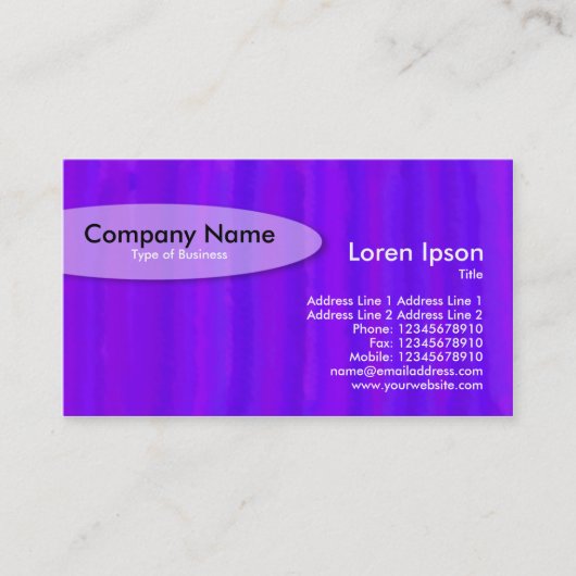 Geschilderd - Violet blauw Visitekaartje (Voorkant)