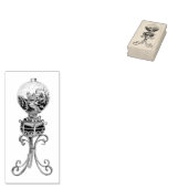 geschilderd Wereldbollen lamp Rubber Art Stamp Rubberstempel (Gestempeld)