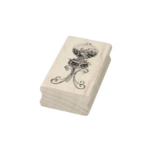 geschilderd Wereldbollen lamp Rubber Art Stamp Rubberstempel