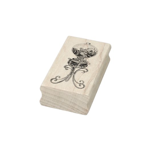 geschilderd Wereldbollen lamp Rubber Art Stamp Rubberstempel (Stempel)