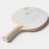 Geschilderd Wit Hout Tafeltennisbatje (Voorkant Gekanteld)