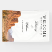 Geschilderd woestijnlandschap Welkom Bruiloft Spandoek (Horizontaal)