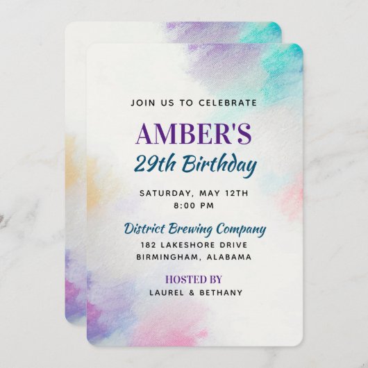 Geschilderd zeemeerdag kaart (Voorkant / Achterkant)