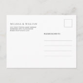 geschilderd zwart bruiloft uitnodiging briefkaart (Achterkant)