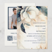 Geschilderde 3 dimensionale bloem kaart (Voorkant / Achterkant)