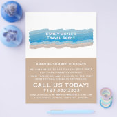 Geschilderde aanlooplijnen, reisagent Adverteren Flyer (Enkel)