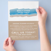 Geschilderde aanlooplijnen, reisagent Adverteren Flyer (Hand)