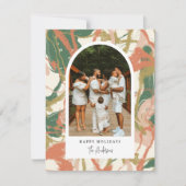 Geschilderde Abstracte Boog Foto Feestdagenkaart (Voorkant)