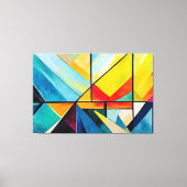 Geschilderde abstracte kunst meerkleurig canvas afdruk (Voorkant)