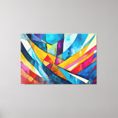 Geschilderde abstracte kunst meerkleurig canvas afdruk (Voorkant)