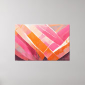 Geschilderde abstracte kunst roze canvas afdruk (Voorkant)