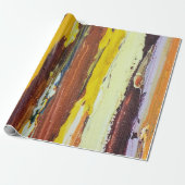 Geschilderde abstracte strepen cadeaupapier (Uitgerold)